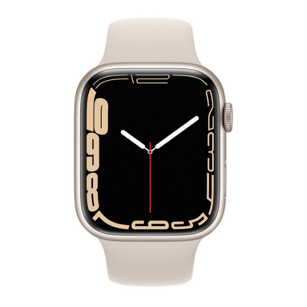 Apple Watch Series 7 GPS + Cellular 45 mm Starlight Aluminium Case with Sport Band - MKJQ3HN/A