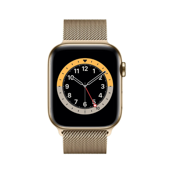 APPLE Watch Series 6 GPS + Cellular, Gold Strap, Call Function, Bluetooth v5.0, Wi-Fi 802.11 (2.4 GHz | 5 GHz)