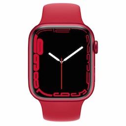 Apple Watch Series 7 GPS + Cellular 45 mm RED Aluminium Case with Sport Band - MKJU3HN/A