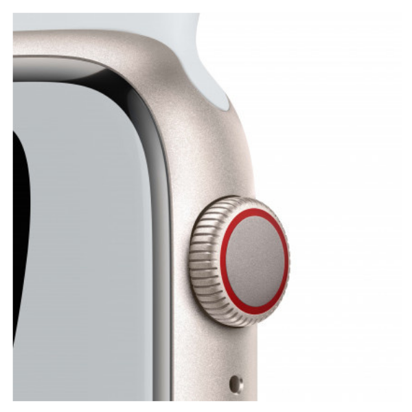 Apple (MKL43HN/A) Watch Nike Series 7 Starlight Aluminium Case with Pure Platinum/Black