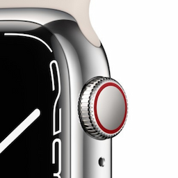 Apple (MKJV3HN/A) Watch Series 7 Silver Stainless Steel Case with Sport Band