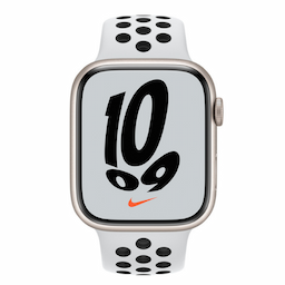 Apple (MKL43HN/A) Watch Nike Series 7 Starlight Aluminium Case with Pure Platinum/Black