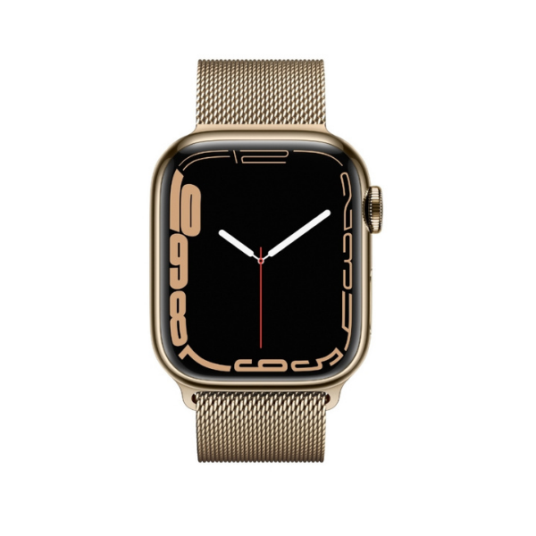 Apple Watch Series 7 GPS + Cellular - 41 mm MKHY3HN/A Gold Stainless Steel Dark Cherry Band