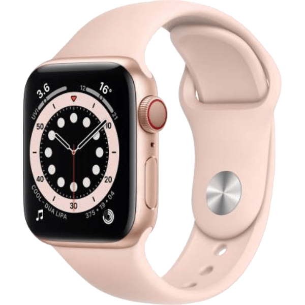 Apple Watch Series 6, M06N3HN/A, (Gold) GPS + Cellular 40mm, Aluminum Dial Smart Watch