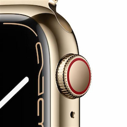 Apple Watch Series 7 GPS + Cellular 45 mm Gold Stainless Steel Case with Milanese Loop - MKJY3HN/A