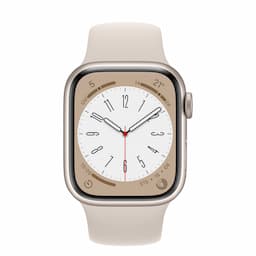 Apple Watch Series 8 GPS + Cellular 41mm Starlight Aluminium Case with Starlight Sport Band - Regular