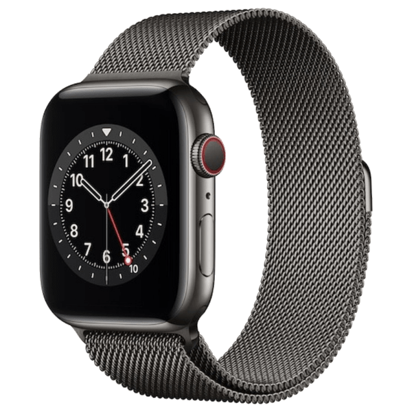 APPLE Watch Series 6, M09J3HN/A, Bluetooth, Wi-Fi, GPS + Cellular, Graphite Milanese Loop
