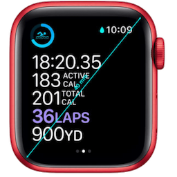 Apple Watch Series 6 (GPS) (PRODUCT) RED - red aluminium - smart watch with sport band - red - 32 GB