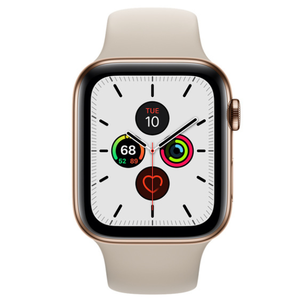 APPLE Smart Watch Series 5 44MM GPS + Cellular, Gold Aluminium Case with Pink Sport Band