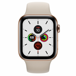 APPLE Smart Watch Series 5 44MM GPS + Cellular, Gold Aluminium Case with Pink Sport Band