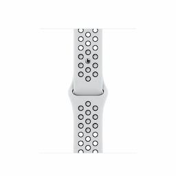 Apple Watch Nike Series 7 (GPS + Cellular), pure platinum/black starlight aluminium, 32 GB, Smart watch with Nike sport band