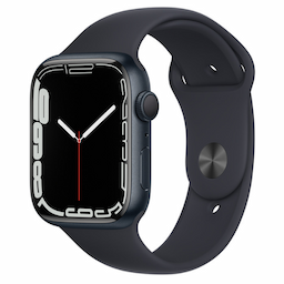 Apple Watch Series 7 GPS, 45mm Midnight Aluminium Case with Midnight Sport Band - Regular