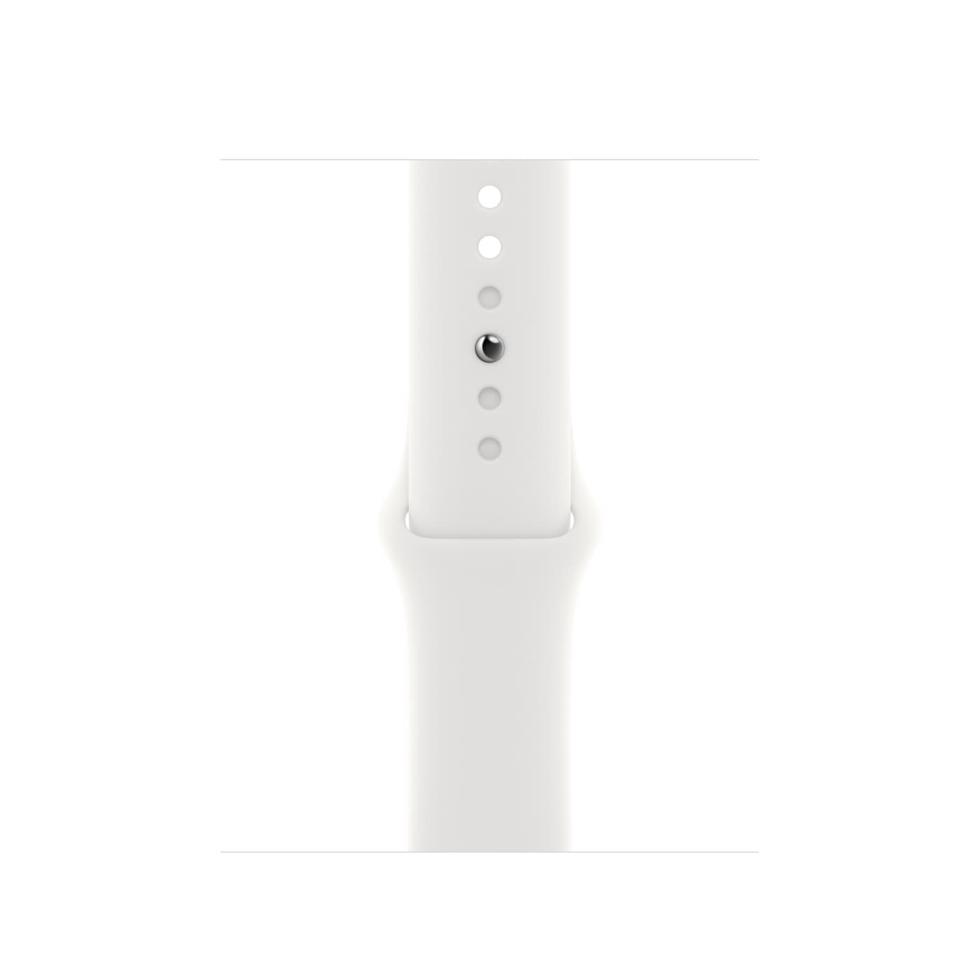 Apple Watch Series 8 GPS 41mm Silver Aluminium Case with White Sport Band - Regular