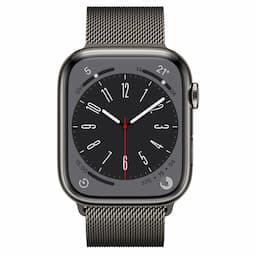 Apple Watch Series 8 GPS + Cellular 45mm Graphite Stainless Steel Case with Graphite Milanese Loop