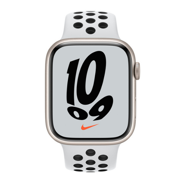 Apple (MKNA3HN/A) Watch Series 7 Starlight Aluminium Case with Nike Sport Band GPS + Cellular 45 mm