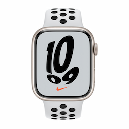 Apple (MKNA3HN/A) Watch Series 7 Starlight Aluminium Case with Nike Sport Band GPS + Cellular 45 mm
