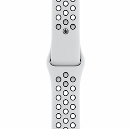 Apple Watch Nike S6 GPS + Cellular 40mm Silver Aluminium Case with Pure Platinum/Black Nike Sport Band - Regular - M07C3HN/A