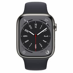 Apple Watch Series 8 GPS + Cellular 45mm Graphite Stainless Steel Case with Midnight Sport Band - Regular