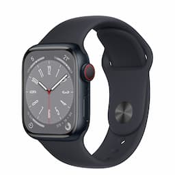 Apple Watch Series 8 GPS + Cellular 41mm Midnight Aluminium Case with Midnight Sport Band - Regular