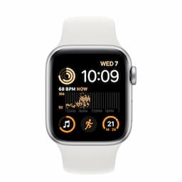 Apple Watch SE GPS 40mm Silver Aluminium Case with White Sport Band - Regular
