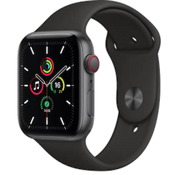 Apple Watch SE 44mm (MYF02HN/A) Aluminium Dial Smart Watch, Space Grey