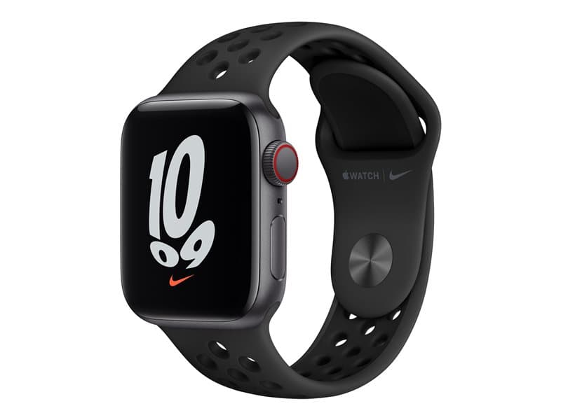 Apple Watch Nike SE (GPS + Cellular) - space grey aluminium - smart watch with Nike sport band - anthracite/black - 32 GB