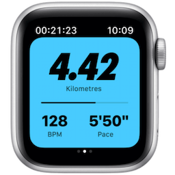 Apple Watch Nike SE (GPS) - silver aluminium - smart watch with Nike sport band - pure platinum/black - 32 GB