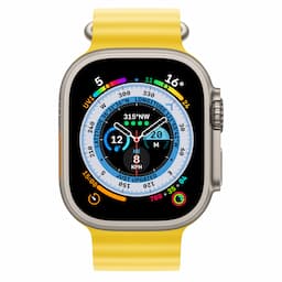 Apple (MNHG3HN/A) Watch Ultra GPS + Cellular, 49mm Titanium Case with Yellow Ocean Band