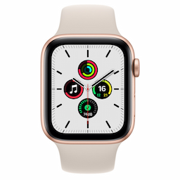 Apple (MKT13HN/A) Watch SE Smart Watch 44 mm Gold Aluminium Case with Sport Band