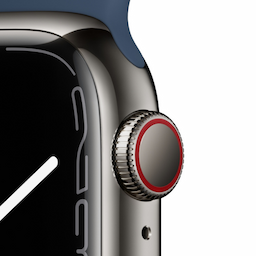 Apple Watch Series 7 GPS + Cellular - 41 mm MKJ13HN/A Graphite Stainless Steel Abyss Blue Band