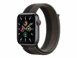 Apple Watch SE (GPS + Cellular) 32 GB, tornado/grey space grey aluminium - smart watch with sport loop
