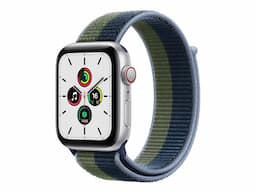 Apple Watch SE (GPS + Cellular) abyss blue/moss green - 32 GB, silver aluminium - smart watch with sport loop