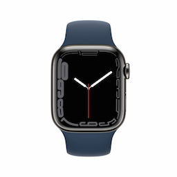 Apple Watch Series 7 GPS + Cellular - 41 mm MKJ13HN/A Graphite Stainless Steel Abyss Blue Band