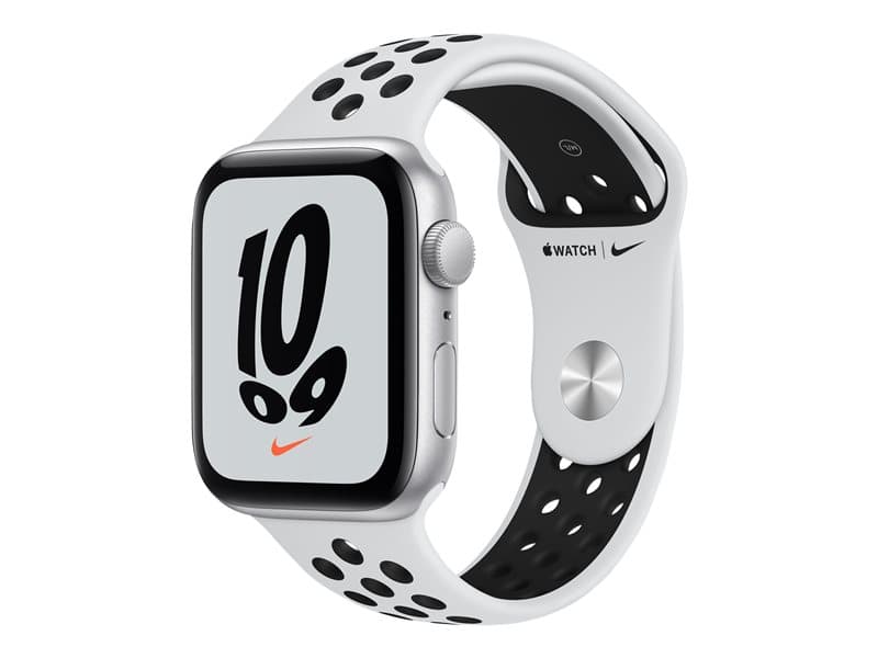 Apple Watch Nike SE (GPS) - silver aluminium - smart watch with Nike sport band - pure platinum/black - 32 GB