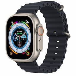 Apple (MQFK3HN/A) Watch Ultra GPS + Cellular, 49mm Titanium Case with Midnight Ocean Band