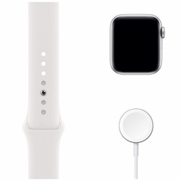 Apple Watch Nike SE (GPS) - silver aluminium - smart watch with Nike sport band - pure platinum/black - 32 GB