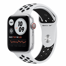 Apple Watch (MG083HN/A) Nike SE GPS + Cellular, 44mm Silver Aluminium Case with Pure Platinum