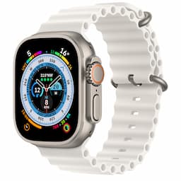 Apple (MNHF3HN/A) Watch Ultra GPS + Cellular, 49mm Titanium Case with White Ocean Band