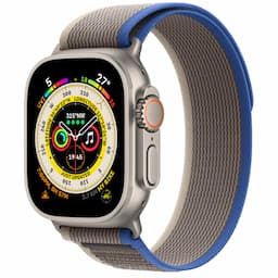 Apple Watch Ultra Titanium Case 49 with (M/L) Blue/Grey Trail Loop GPS+Cellular