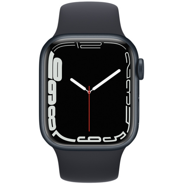 Apple (MKMX3HN/A) Watch Series 7 Midnight Aluminium Case with Sport Band