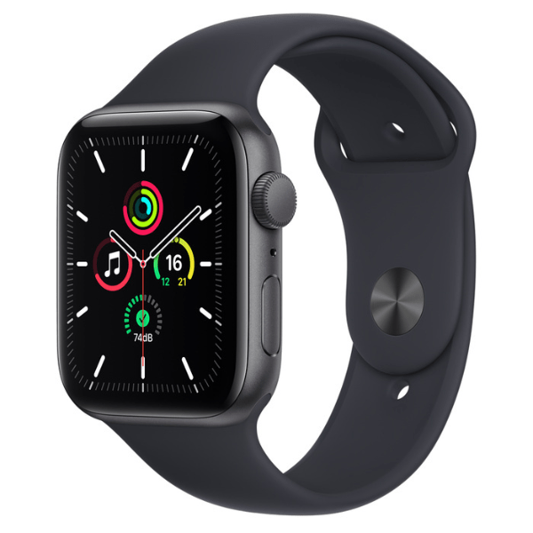 Apple (MKQ63HN/A) Watch SE Smart Watch 44 mm Space Grey Aluminium Case with Sport Band And Midnight