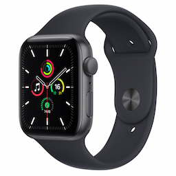 Apple (MKQ63HN/A) Watch SE Smart Watch 44 mm Space Grey Aluminium Case with Sport Band And Midnight