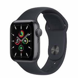 Apple Watch SE Smart Watch 40 mm Space Grey Aluminium Case with Sport Band And Midnight - MKQ13HN/A