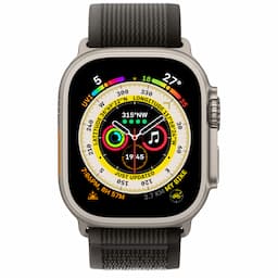 Apple Watch Ultra Titanium Case 49 with (S/M) Black/Grey Trail Loop GPS+Cellular