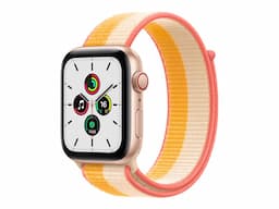Apple Watch SE (GPS + Cellular) maize/white, 32 GB, gold aluminium - smart watch with sport loop