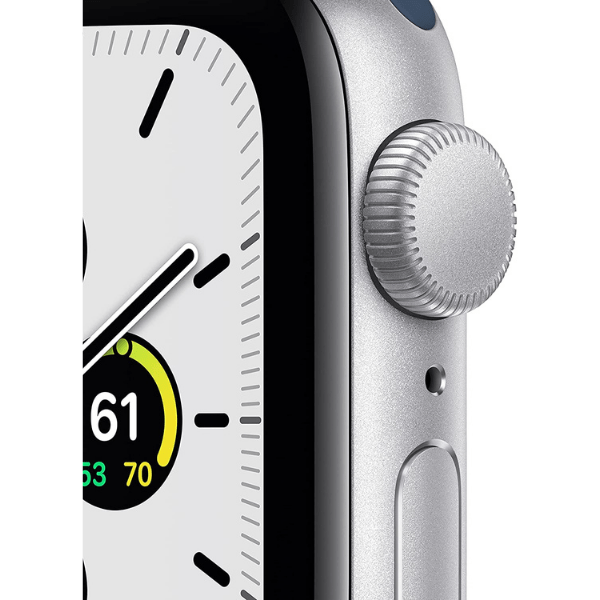 Apple Watch SE Smart Watch 44 mm Abyss Blue Silver Aluminium Case with Sport Band - MKRY3HN/A