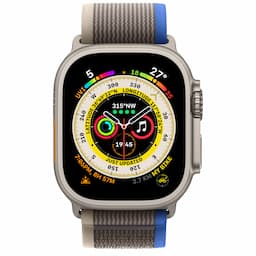 Apple Watch Ultra Titanium Case 49 with (M/L) Blue/Grey Trail Loop GPS+Cellular