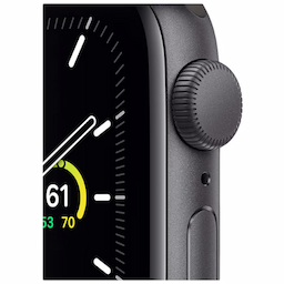 Apple (MKT33HN/A) Watch SE Smart Watch 44 mm Gold Space Grey Aluminium Case with Sport Band