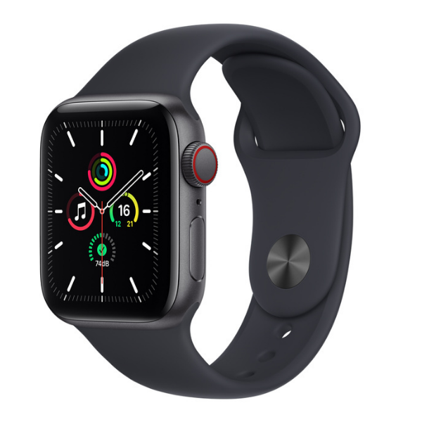 Apple Watch SE (GPS + Cellular) 40 mm Space Grey Aluminium Case with Sport Band - MKR23HN/A