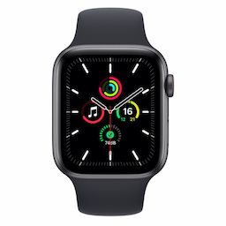 Apple (MKT33HN/A) Watch SE Smart Watch 44 mm Gold Space Grey Aluminium Case with Sport Band